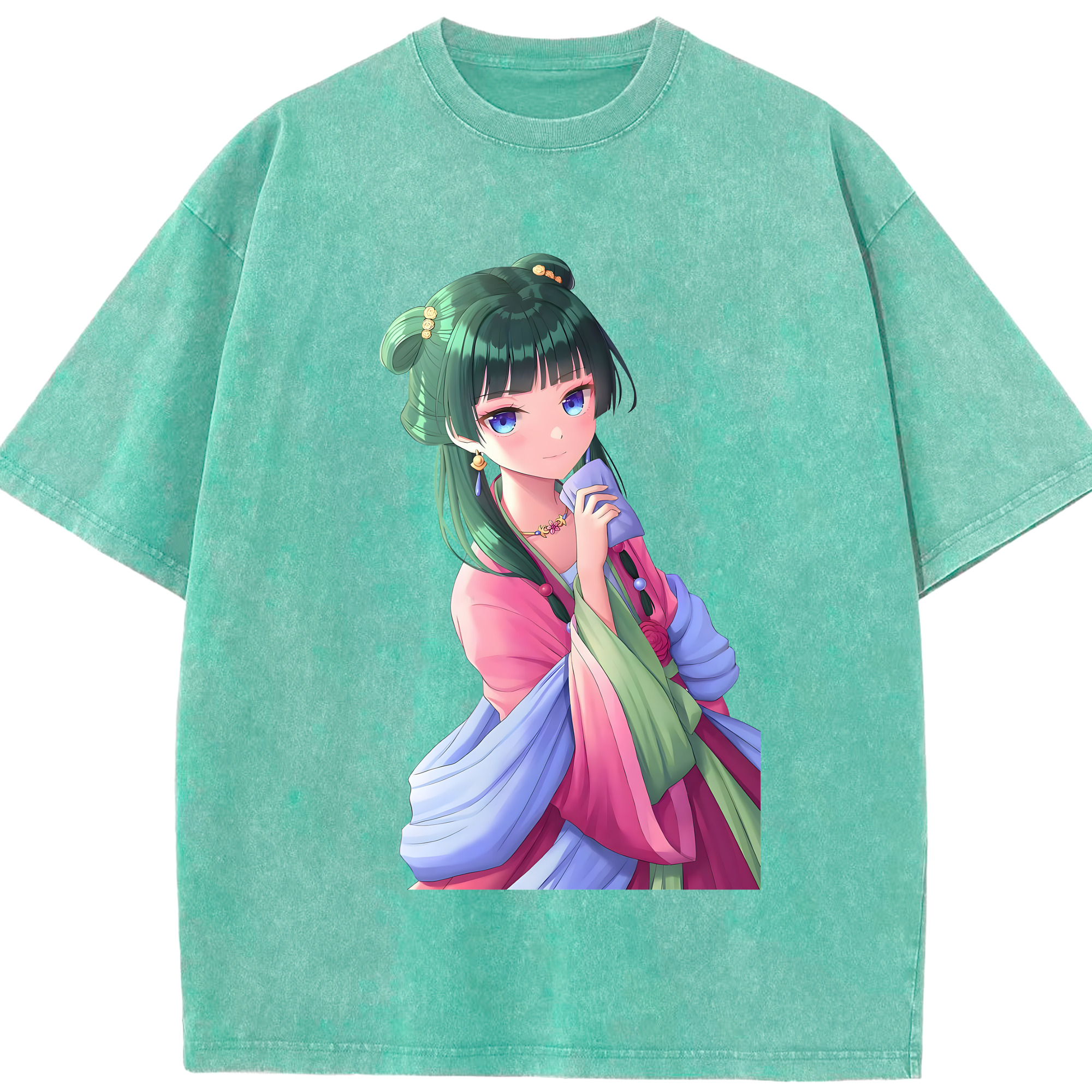 （画像用） 薬屋のひとりごと The Apothecary Diaries 綿100% ヴィンテージ風 半袖Tシャツ（フロントプリント）